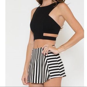 Solemio cutout crop top